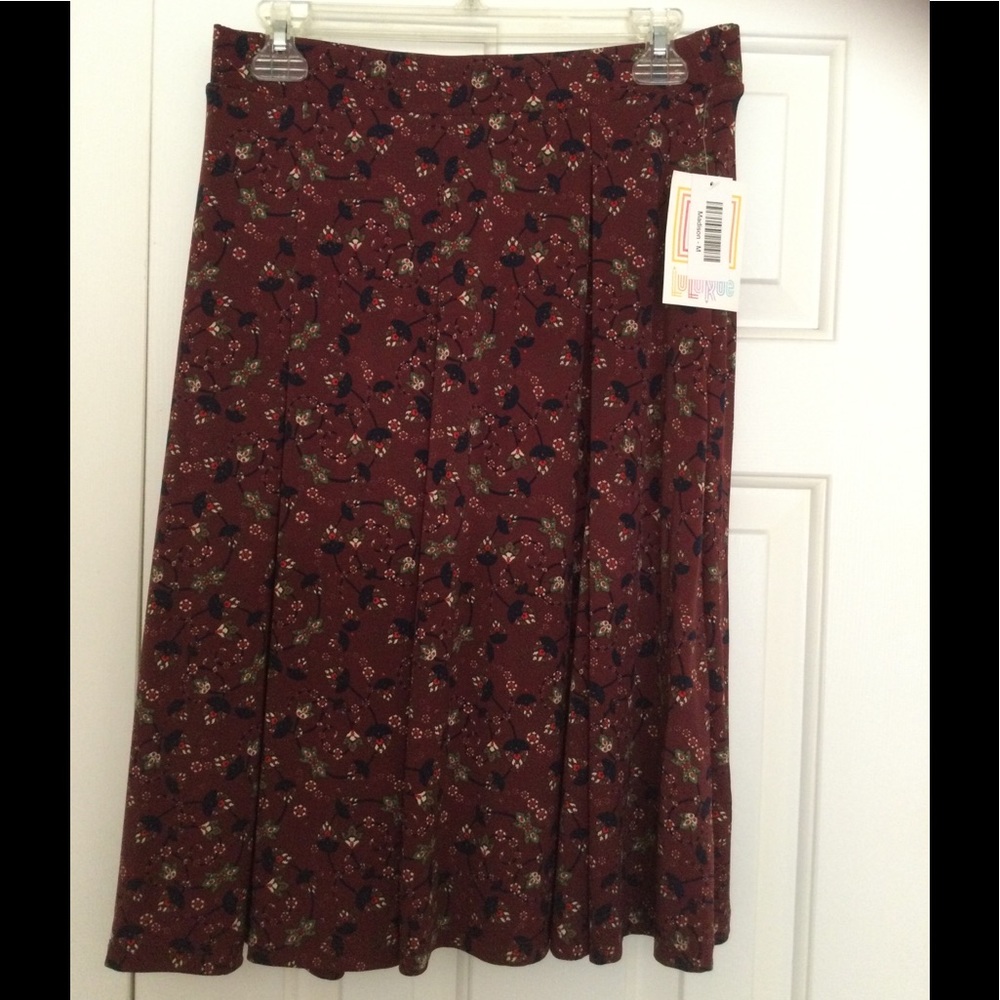 LulaRoe NWT Gorgeous Floral Medium Madison Skirt